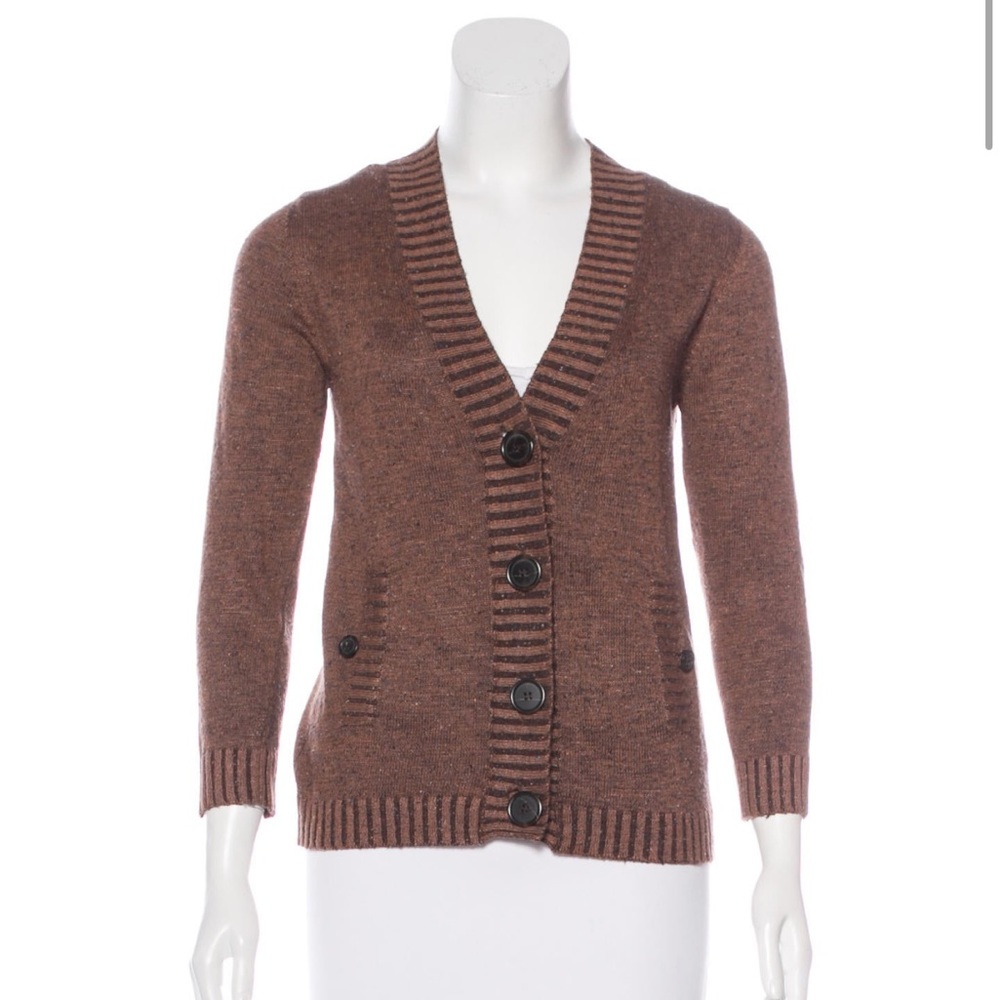 Chloé Linen-blend button-up cardigan